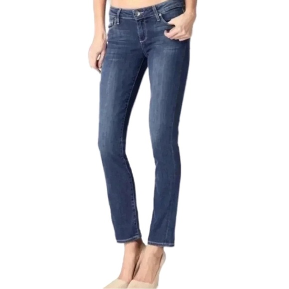 Paige Skyline Ankle Peg Slightly Distressed Blue Denim Jeans Size 27 - Picture 3 of 13